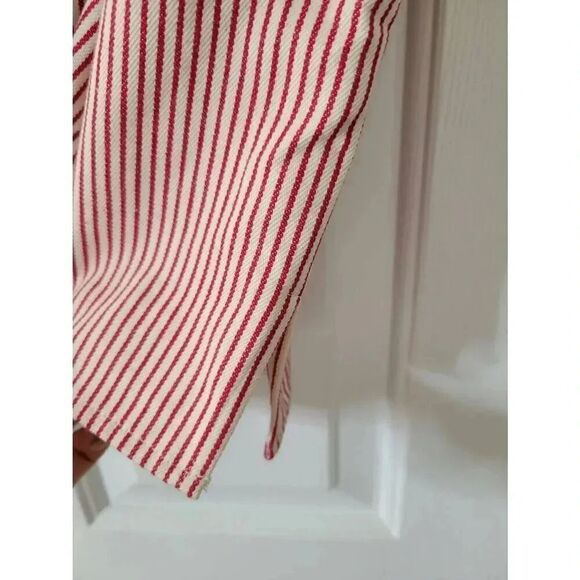 Lifted anchors red striped zip up Shirt Jacket L - Picture 8 of 10